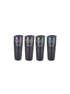   Klausberg dupla falú utazó bögre 380ml - fekete / kék (KB-7149B)