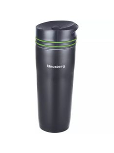   Klausberg dupla falú utazó bögre 380ml - fekete / zöld (KB-7149G)