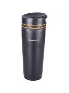   Klausberg dupla falú utazó bögre 380ml - fekete / narancs (KB-7149O)