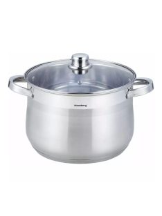  Klausberg fazék 8.6L, Ø24 cm- rozsdamentes acél, edzett üveg fedő (KB-7163)