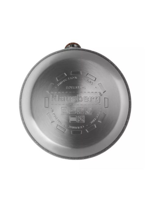 Klausberg teáskanna, sípszóval - 2.7L - szürke (KB-7250)