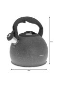 Klausberg teáskanna, sípszóval, fekete matt, 3.0L (KB-7267)