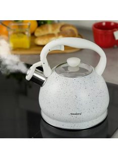   Klausberg teáskanna, sípszóval, fehér gránit mintás, 2.0L (KB-7319)