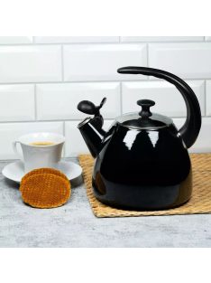 Klausberg teáskanna, sípszóval - fekete - 2.8L (KB-7403)