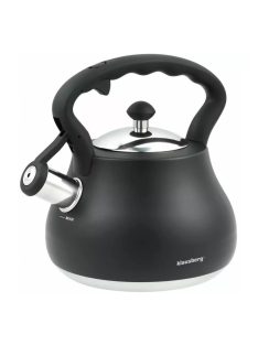 Klausberg teáskanna, sípszóval - fekete, 2.7L (KB-7446)