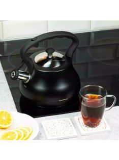 Klausberg teáskanna, sípszóval - fekete, 2.7L (KB-7446)