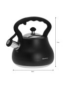 Klausberg teáskanna, sípszóval - fekete, 2.7L (KB-7446)