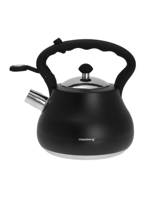 Klausberg teáskanna, sípszóval - fekete, 2.7L (KB-7446)