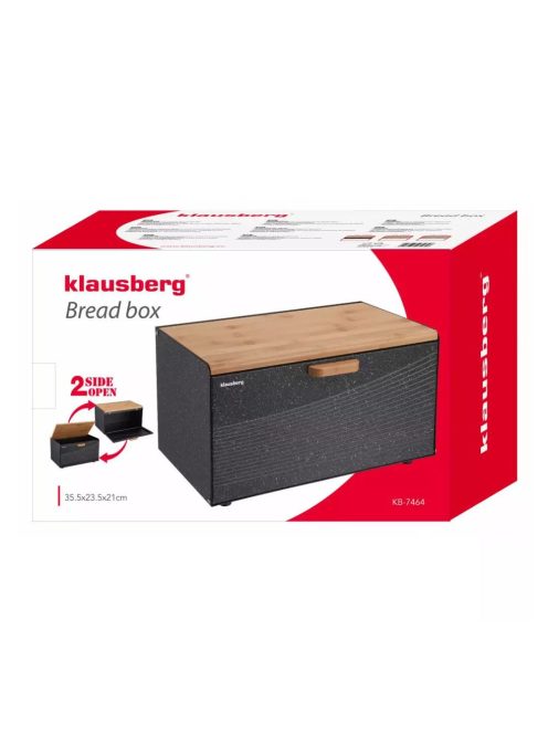 Klausberg Premium kenyértartó - rozsdamentes acél / bambusz (KB-7464)