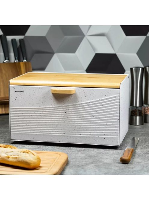 Klausberg Premium kenyértartó - rozsdamentes acél / bambusz (KB-7466)