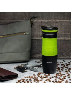 Klausberg utazó bögre 500ml - fekete / zöld (KB-7102G)
