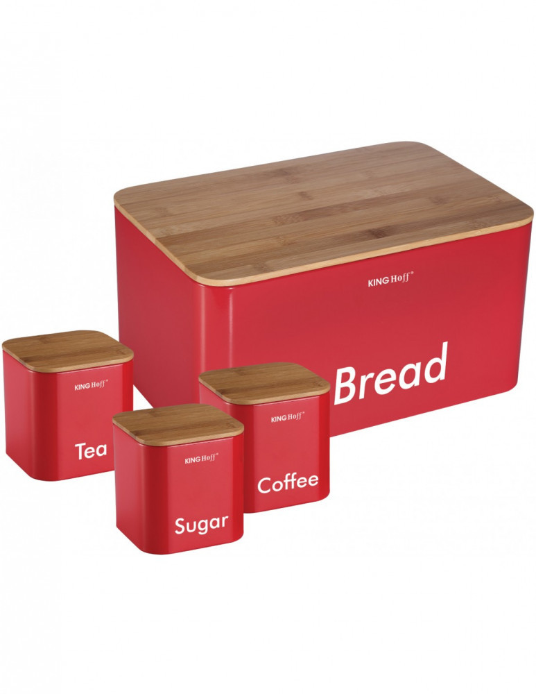 Kinghoff Premium kenyértartó + fűszertartó készlet - rozsdam