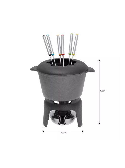 Kinghoff öntöttvas fondue készítő - 6 személyes (KH-1195)
