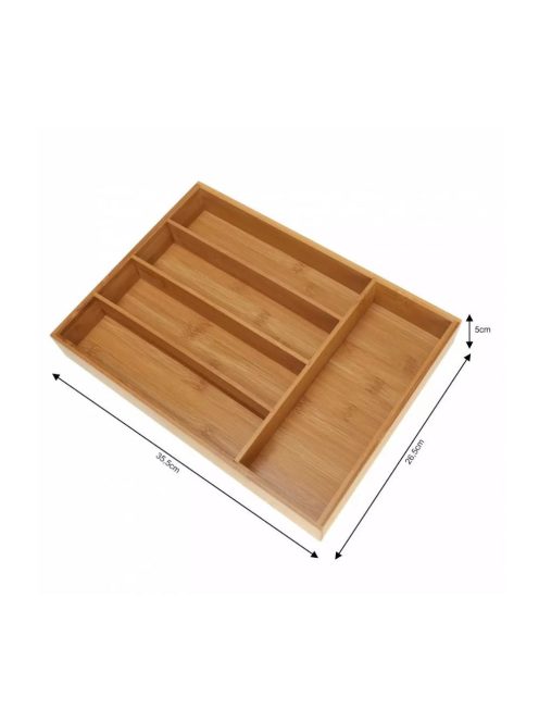 Kinghoff bambuszfa evőeszköz tartó 35 x 26 cm (KH-1222)