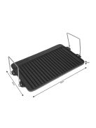 Kinghoff öntöttvas grill lap  44 x 24 cm - megfordítható (KH-1262)