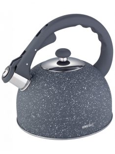   Kinghoff teáskanna, sípszóval, fekete gránit mintás, 2.6L (KH-1408)