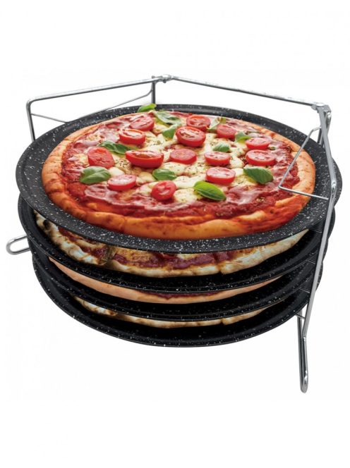 Kinghoff 5 részes pizzaforma tapadásmentes bevonattal - Ø32 cm (KH-1553)