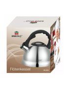 Kinghoff teáskanna, sípszóval -  inox - 3.0L (KH-3244)