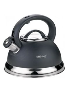 Kinghoff teáskanna, sípszóval - fekete - 3L (KH-3246B)