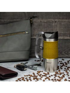 Kinghoff utazó bögre 380ml - olívazöld / inox (KH-4176G)