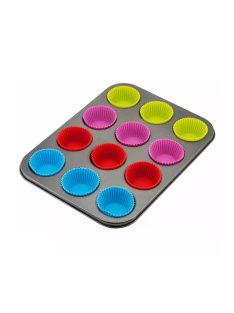   Kinghoff muffin sütőforma kivehető szilikon betéttel - 12 darabos (KH-4188)